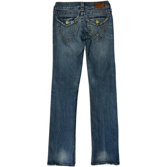 True Religion Yellow Point Flap Pocket Slim Straight Jeans - Picture 3 of 6